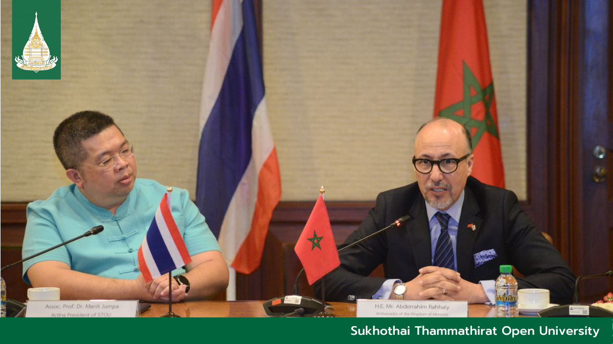 The Courtesy Visit of the Moroccan Ambassador to Thailand at STOU