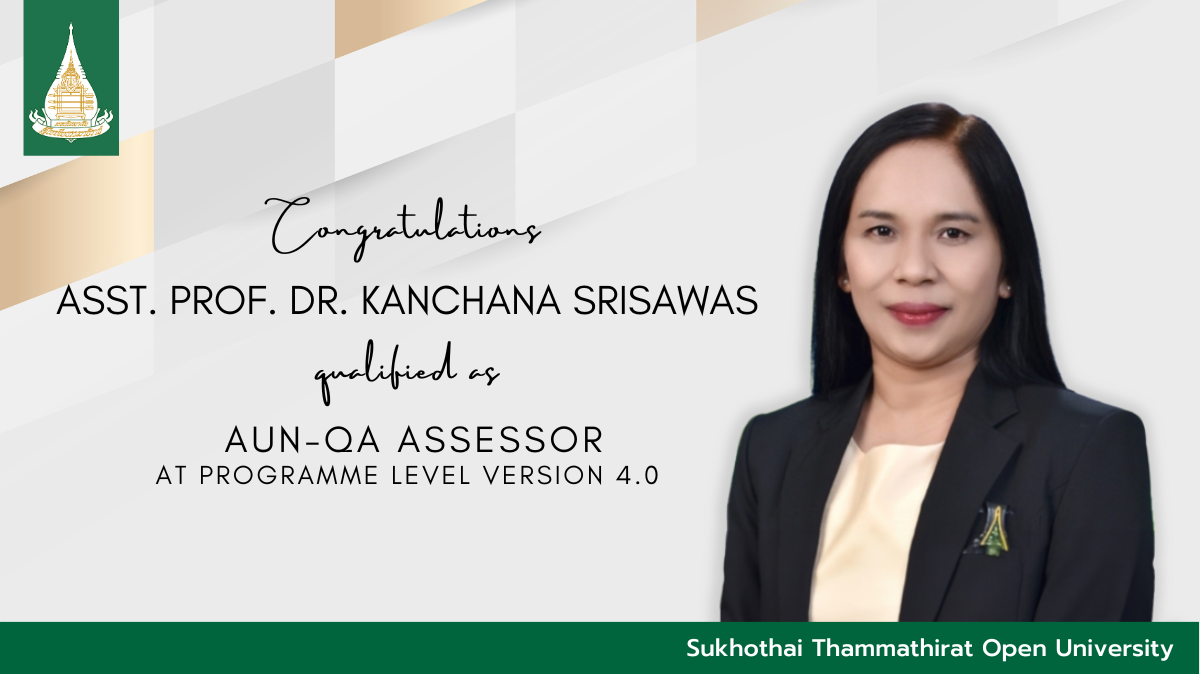 STOU faculty member qualified AUN-QA Assessor at Programme Level Version 4.0